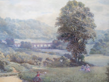 Load image into Gallery viewer, Beatrice Parsons British 1869-1955 Bushey with Railway Viaduct watercolour
