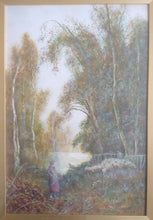Load image into Gallery viewer, Frederick Hines 1852-1952: A Shepherdess. Watercolour