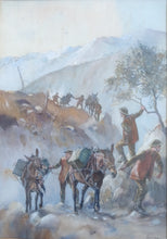 Load image into Gallery viewer, Joan Wanklyn (British 1924-1999) watercolour and gouache Mule Transport