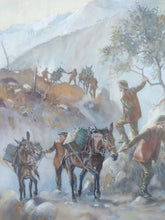 Load image into Gallery viewer, Joan Wanklyn (British 1924-1999) watercolour and gouache Mule Transport