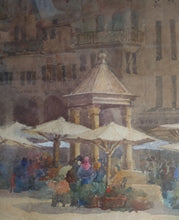 Load image into Gallery viewer, Mary Georgina Barton, Irish 1861-1949: The Piazza delle Erbe Verona. Watercolour.