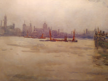 Load image into Gallery viewer, Rose Champion de Crespigny, British1859-1935: The Pool of London. Watercolour.