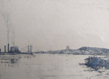 Load image into Gallery viewer, W.P. Robins, British 1882-1959. Shoreham. Etching on laid paper.