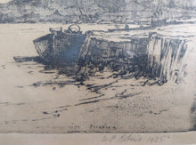 Load image into Gallery viewer, W.P. Robins, British 1882-1959. Shoreham. Etching on laid paper.