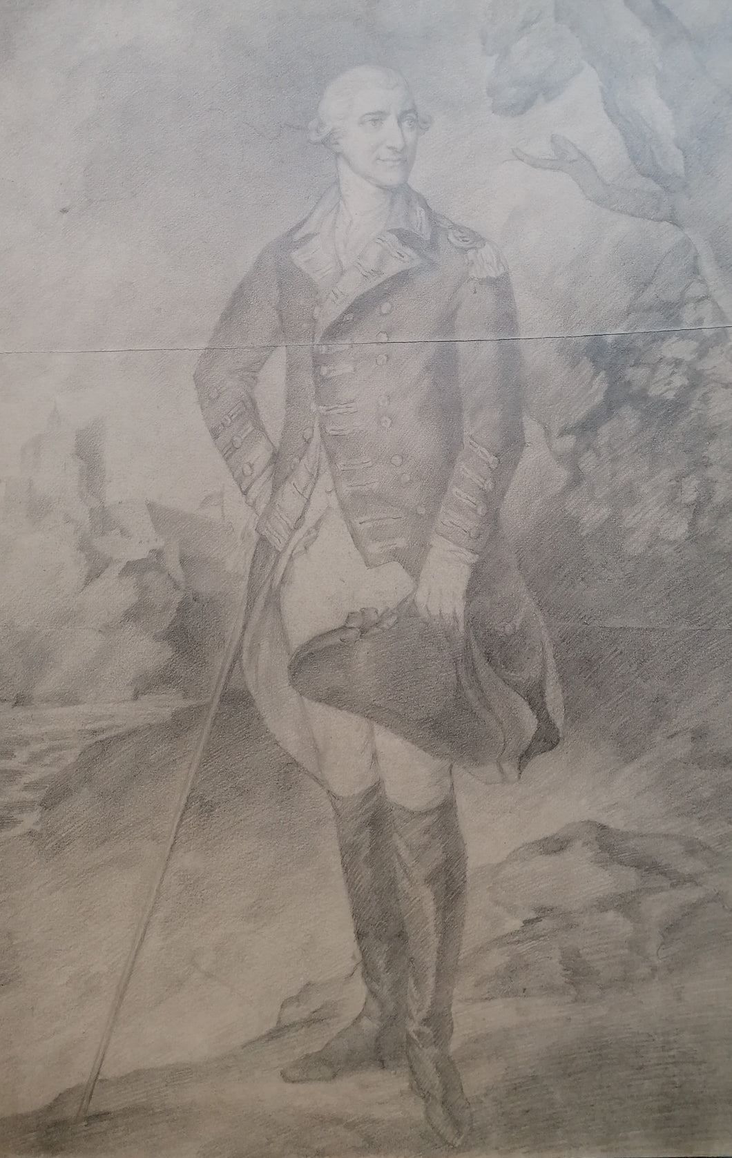 Field Marshal Henry Seymour Conway: A pencil drawing after the portrait by Thomas Gainsborough