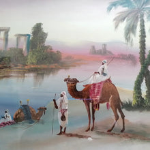 Load image into Gallery viewer, Scene at an Oasis. Early 20th Century British Orientalist School
