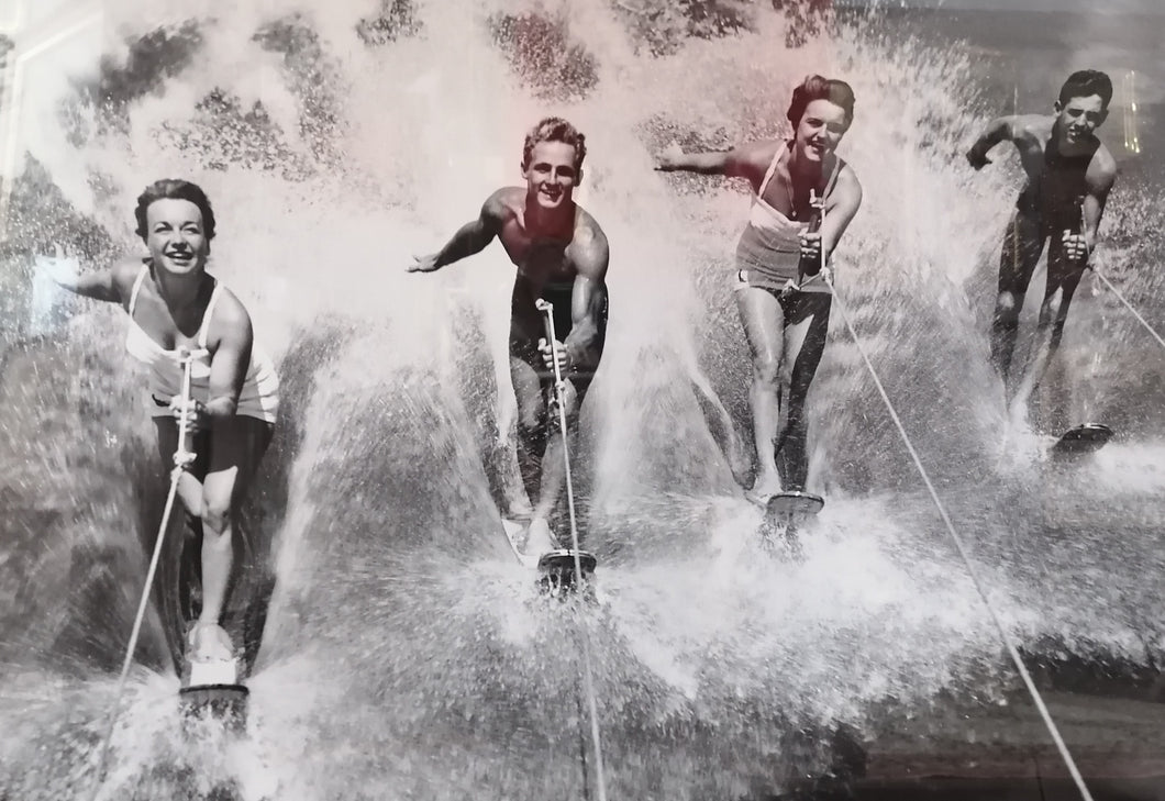 Photograph of a Waterskiing Quartet