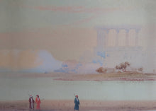 Load image into Gallery viewer, Augustus Osborne Lamplough 1877-1930: Ruins in The Nile Valley. a watercolour.
