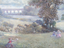 Load image into Gallery viewer, Beatrice Parsons British 1869-1955 Bushey with Railway Viaduct watercolour
