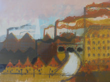 Load image into Gallery viewer, Ken Hildrew: Cotton Mills Preston a screen print in colours
