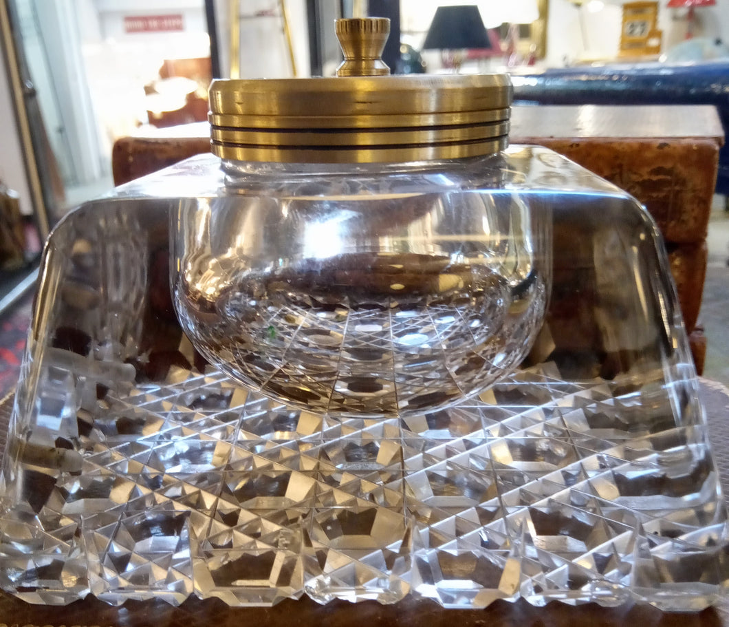 Cut Crystal Inkwell