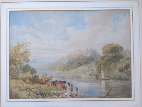 David Cox snr. 1783-1859. Chepstow Castle. watercolour. Gunnersbury Arts Ltd.