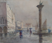 Load image into Gallery viewer, Emily Bibbens Warren, Anglo-Canadian 1869-1956: St. Mark&#39;s Square Venice. Watercolour.
