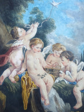 Load image into Gallery viewer, Eleanor Boyle 1825-1916. A watercolour after Francois Boucher. Putti with Birds.
