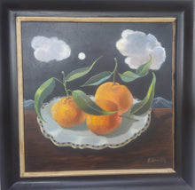 Load image into Gallery viewer, Eleanor Fein Untitled still life of oranges on a plate, oil on canvas
