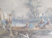 Load image into Gallery viewer, 19th Century Watercolour: The Ferry. A watercolour.
