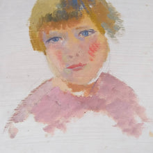 Load image into Gallery viewer, Florence May Asher 1888-1977 oil sketch portrait of a child
