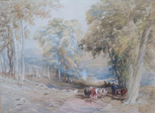 Load image into Gallery viewer, George Fowler Jones, Scottish 1818-190, Near Bolton Abbey, Yorkshire. Watercolour.
