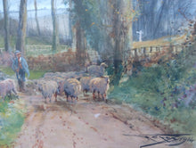 Load image into Gallery viewer, Henry Charles Fox, British 1855-1929. Shepherd. Watercolour
