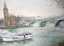 Load image into Gallery viewer, Jess Page Jarrett: The Palace of Westminster from the River
