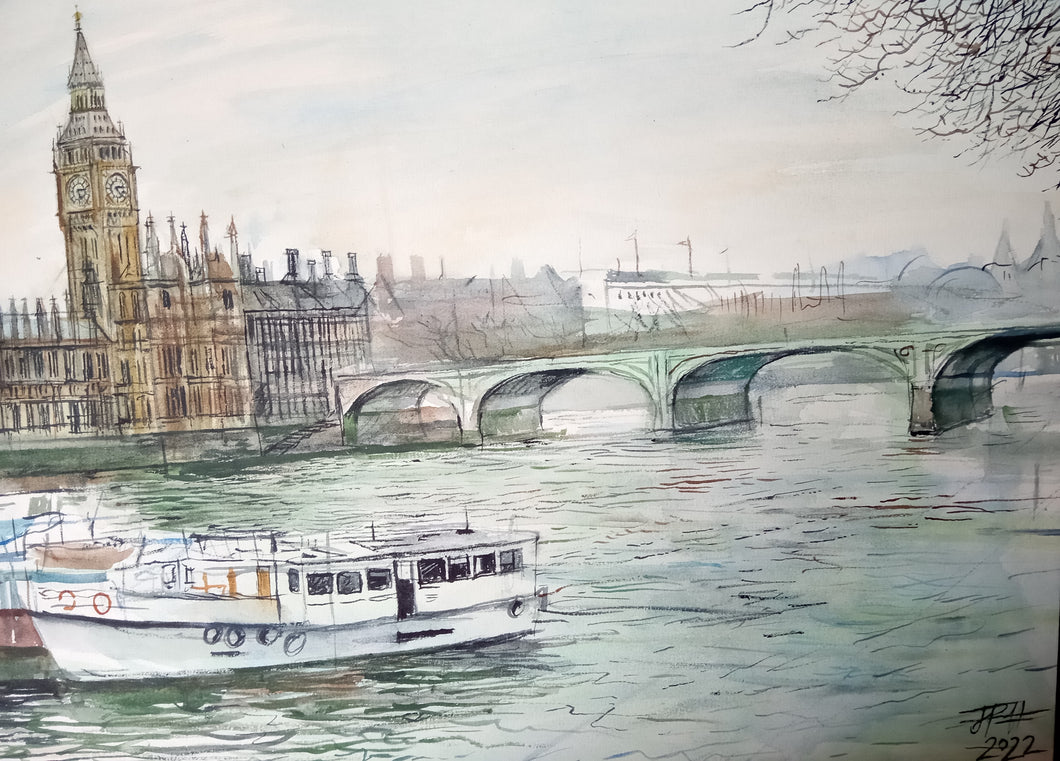 Jess Page Jarrett: The Palace of Westminster from the River