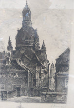 Load image into Gallery viewer, Etching: Frederich Gustav Adolf Neumann The Frauenkirche Dresden
