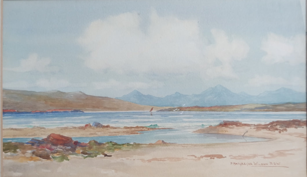 Peter MacGregor Wilson 1856-1928 Scottish Coastal Scene watercolour