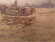 Load image into Gallery viewer, Rose Champion de Crespigny, British1859-1935: The Pool of London. Watercolour.
