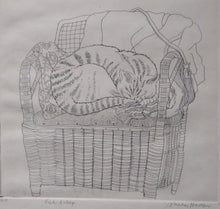 Load image into Gallery viewer, Sheila Horton, British 20th Century, born 1926: Fred Asleep. Artist Proof etching.
