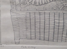 Load image into Gallery viewer, Sheila Horton, British 20th Century, born 1926: Fred Asleep. Artist Proof etching.
