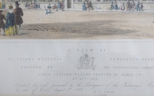 Load image into Gallery viewer, St Peter&#39;s Hospital/Fishmongers&#39; Almshouses 1849 coloured etching. The Worshipful Company of Fishmongers. Gunnersbury  Arts Ltd.
