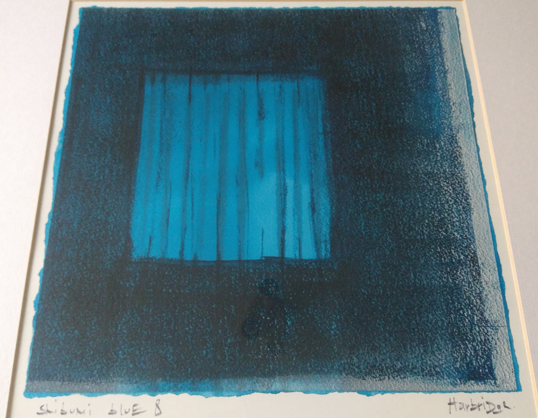 Tim Harbridge silk screenprint in colours Shibumi Blue 8