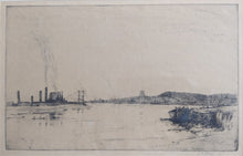 Load image into Gallery viewer, W.P. Robins 1882-1959. Shoreham. Signed etching on laid paper. Gunnersbury Arts Ltd.
