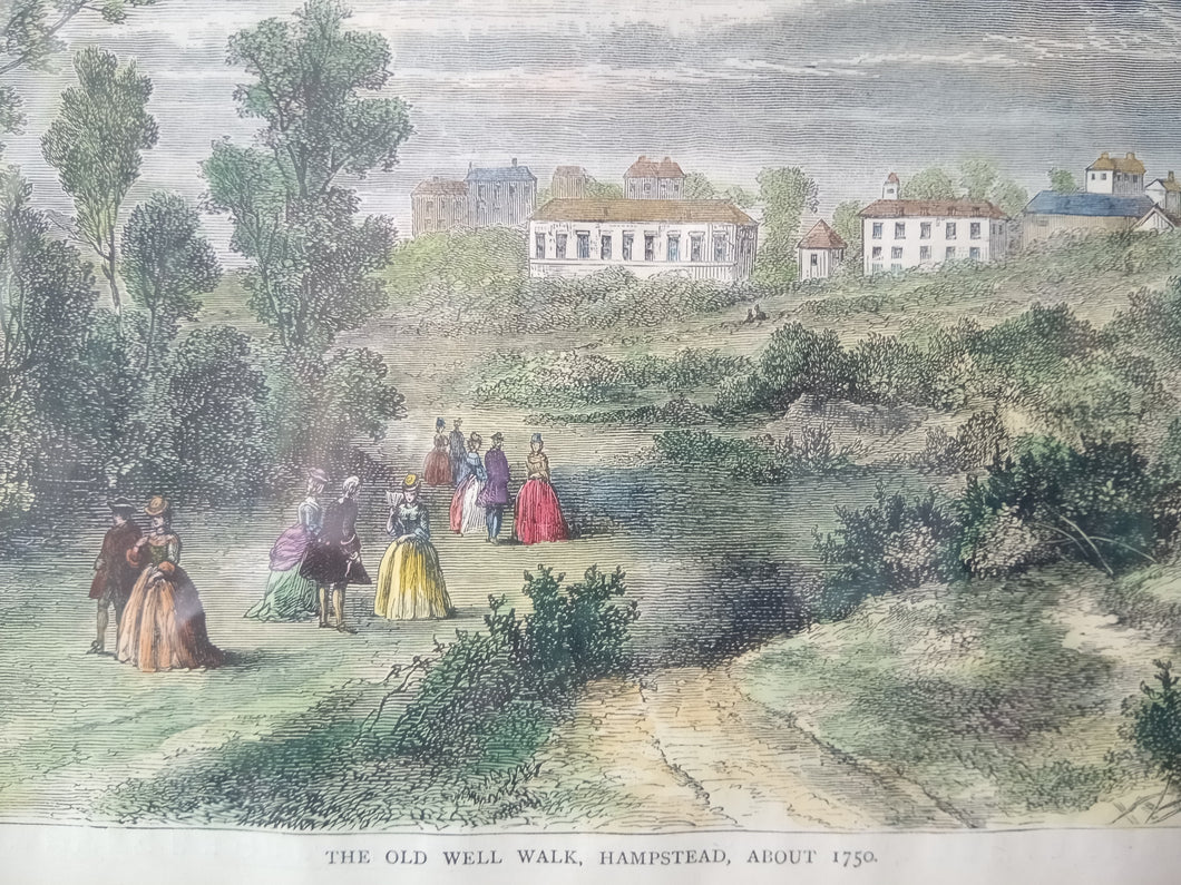 The Old Well Walk, Hampstead about 1750